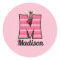 Pink Moose Monogram Letter M