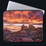 Pink Morning Glory Laptop Sleeve<br><div class="desc">Pink Morning Glory IV by David Drost. Features a peaceful image of natural landforms against an orange and pink sky.</div>