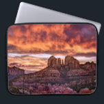 Pink Morning Glory Laptop Sleeve<br><div class="desc">Pink Morning Glory IV by David Drost. Features a peaceful image of natural landforms against an orange and pink sky.</div>