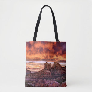 Pink Morning Glory Tote Bag