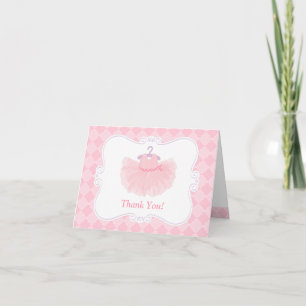 Pink Moroccan Ballerina Tutu Girl Thank You