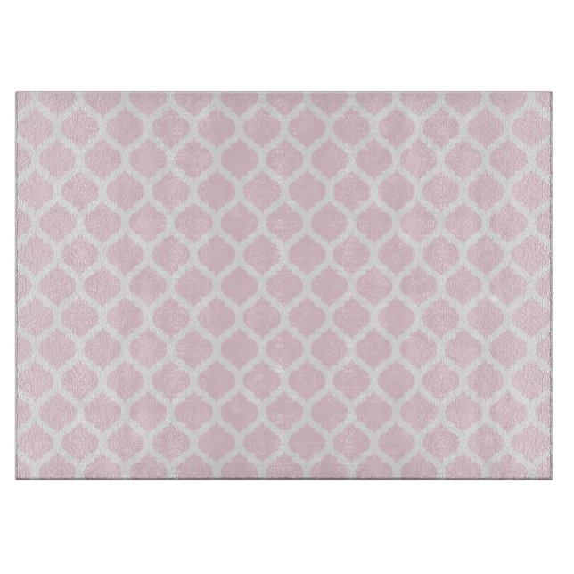 Pink Moroccan Cutting Board (Front)