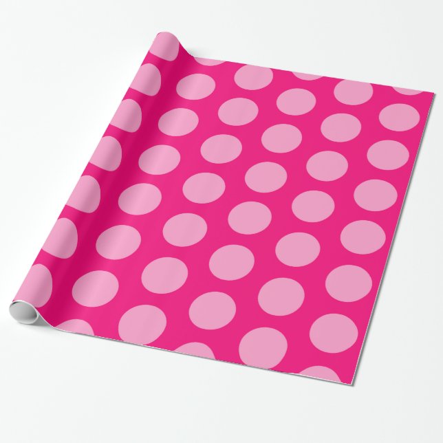 Pink Moroccan Moods Dots Wrapping Paper (Unrolled)