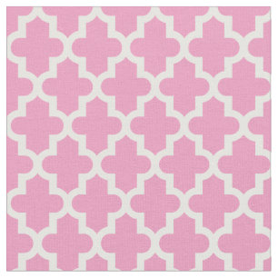 Pink Moroccan Print Fabric