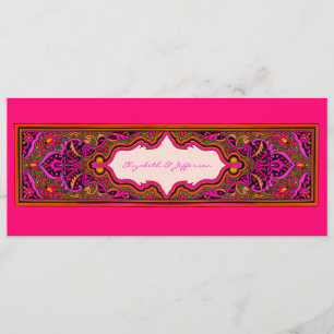 Pink Moroccan Wedding Invitation