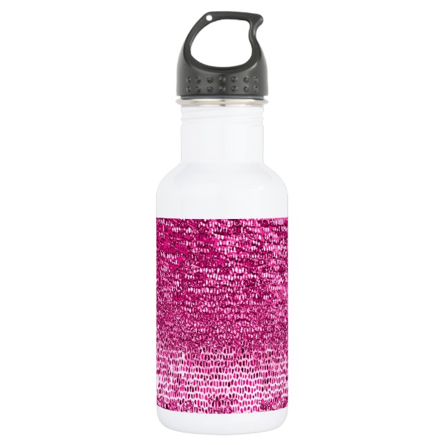 Pink mosaic pattern 532 ml water bottle (Front)