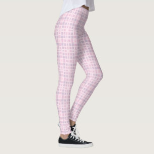 Pink Mosaic Pattern Leggings
