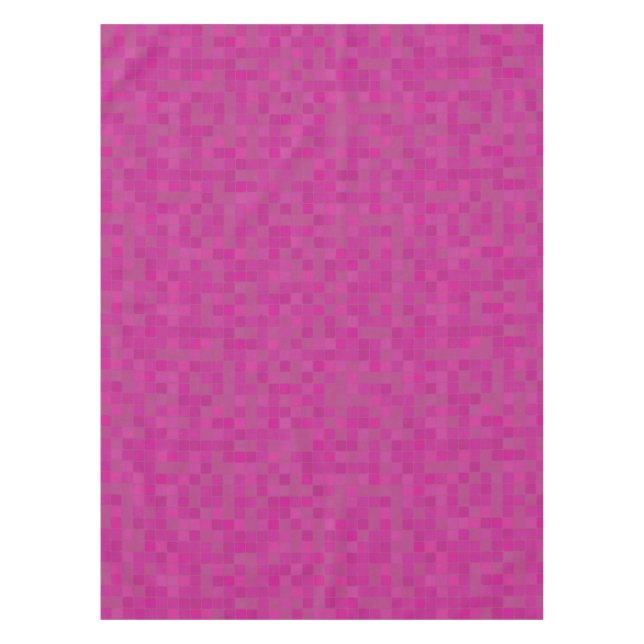Pink mosaic pixels  tablecloth (Front)