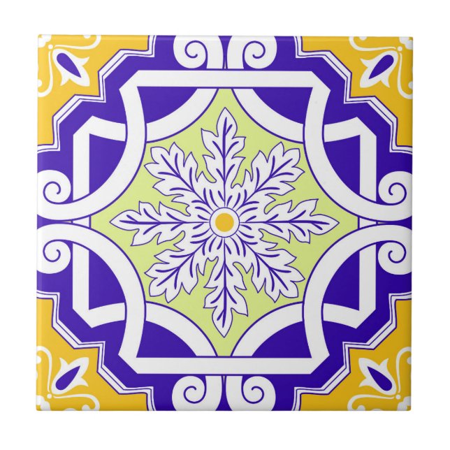 Pink Mosaic Portuguese Mediterranean  Tile (Front)