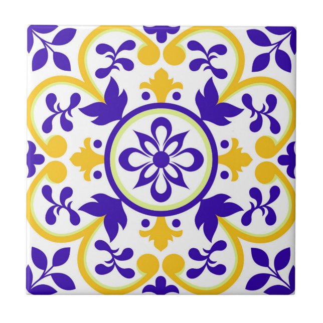 Pink Mosaic Portuguese Mediterranean  Tile (Front)