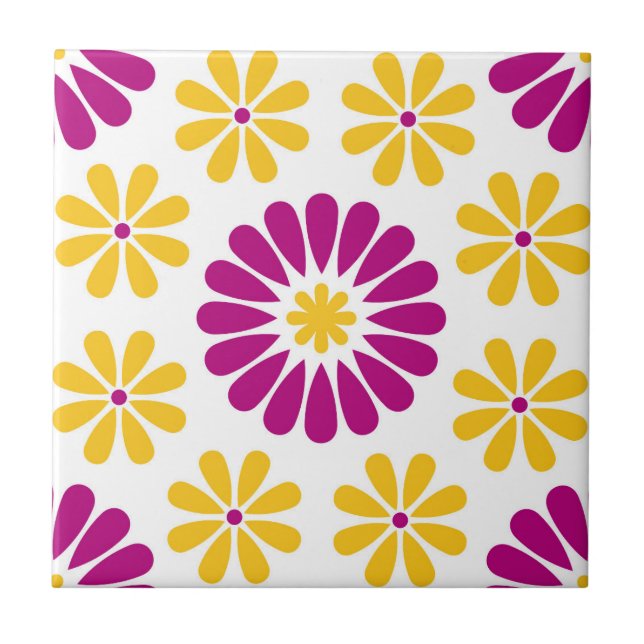 Pink Mosaic Portuguese Mediterranean  Tile (Front)