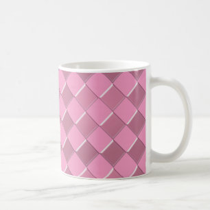 PInk mosaic squares design Coffee Mug