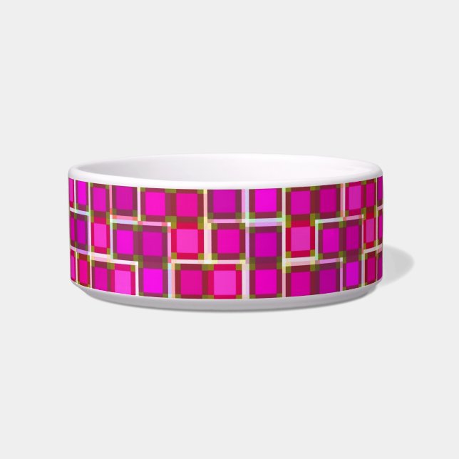 Pink Mosaic Tile Pattern Bowl (Front)
