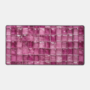 💗 Pink Mosaic Workspace Decor For Modern Desks 💗 Desk Mat