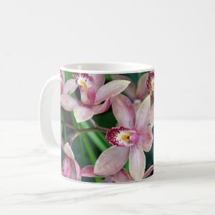 Pink moth orchids coffee mug