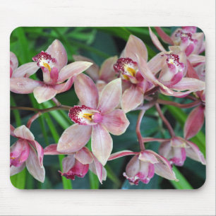 Pink moth orchids mouse mat