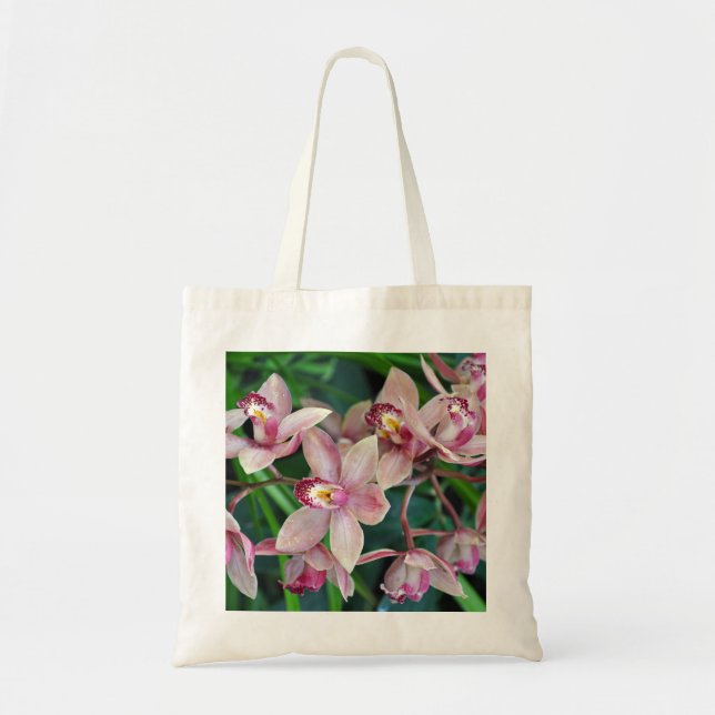 Pink moth orchids tote bag (Front)