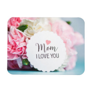 Pink Motherhood Flower Happy Mothers Day Flowers Magnet