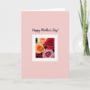 Pink Mothers Day Floral Card