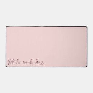 Pink Motivation Computer  Desk Mat