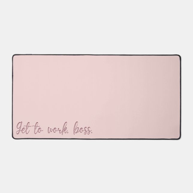 Pink Motivation Computer  Desk Mat (Front)