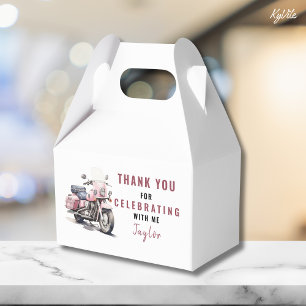 Pink Motorbike Birthday Gable Box/Favour Box