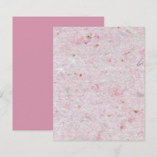 Pink Mottled Handmade Texture Scrapbook Paper (Front/Back)