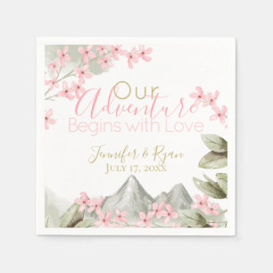 Pink Mountain Blossoms Adventure Napkin