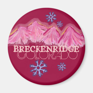 Pink mountains Breckenridge Colorado magnet