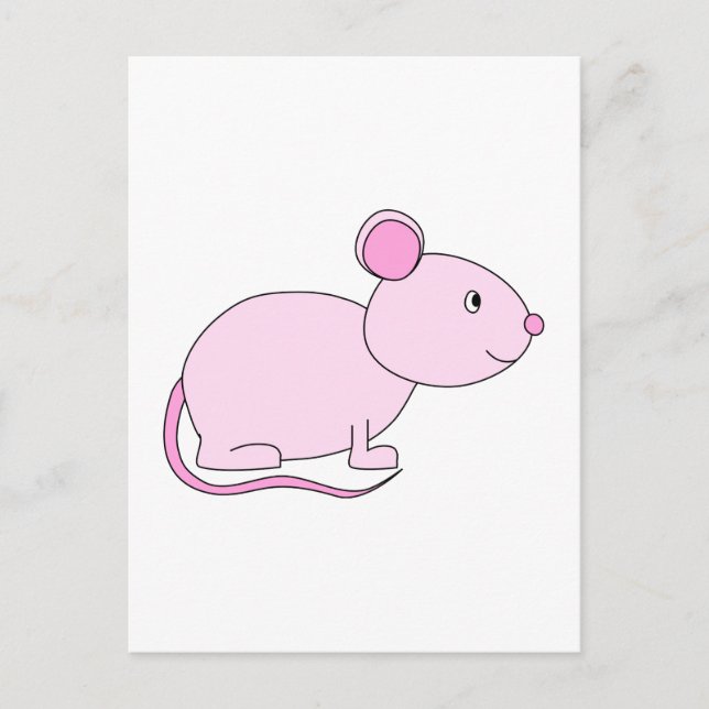 Pink Mouse. Postcard (Front)
