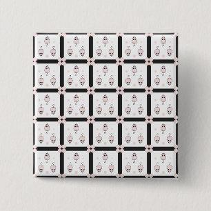 Pink Mouse Seamless Pattern Design - Cute Decor 15 Cm Square Badge