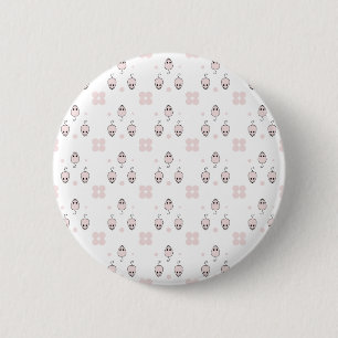 Pink Mouse Seamless Pattern Design - Cute Decor 6 Cm Round Badge
