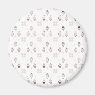 Pink Mouse Seamless Pattern Design - Cute Decor Magnet