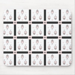 Pink Mouse Seamless Pattern Design - Cute Decor Mat