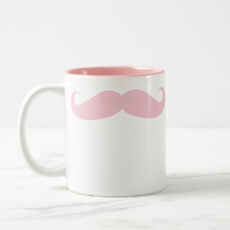 Pink Moustache Coffee Beverage Mug