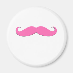Pink Moustache Humour Create Your Own Magnet