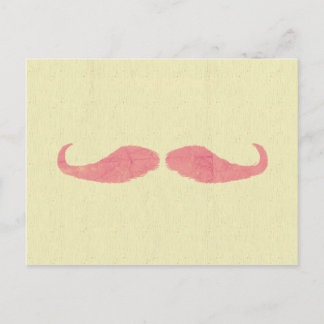 Pink Moustache Postcard