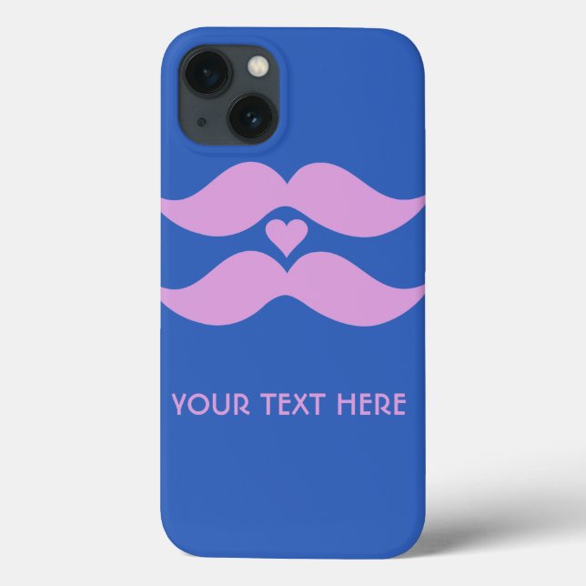 Pink Moustaches custom colour cases (Back)