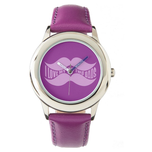 Pink Moustaches custom colour watches (Front)