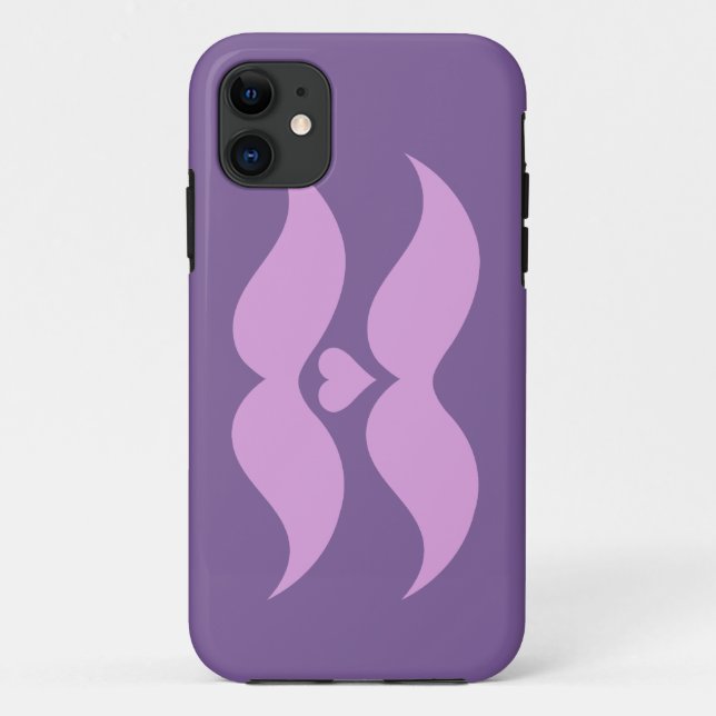 Pink Moustaches custom iPhone case (Back)