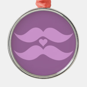 Pink Moustaches custom ornament