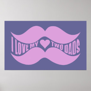 Pink Moustaches custom poster