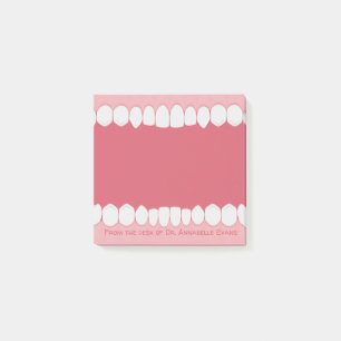Pink Mouth with Teeth Personalise Post-it Notes