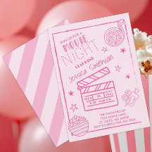 Pink Movie Night Party Birthday