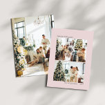 Pink Multi-Photo Collage Typewriter Font New Year Holiday Card<br><div class="desc">Ring in the New Year with this chic pink multi-photo collage card, featuring four photo slots and stylish typewriter font text. With its playful layout and modern font, this card is perfect for sharing your favourite memories from the past year. Personalise it with your photos and a custom message on...</div>