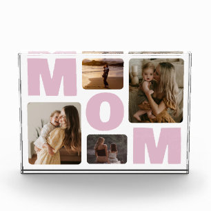 Pink Mum Mothers Day Family Photo Collage  Block