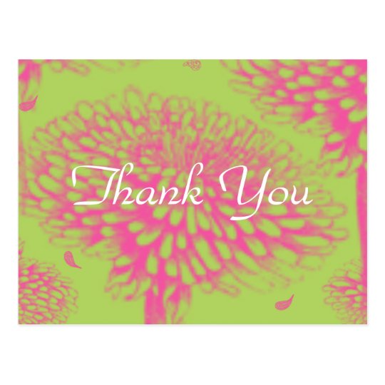 Pink Mum Thank You Postcard