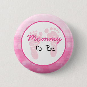 Pink Mum to Be Baby Shower 6 Cm Round Badge