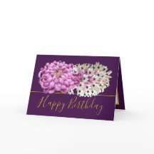 Pink Mum & White Orchids Floral Bouquet Birthday