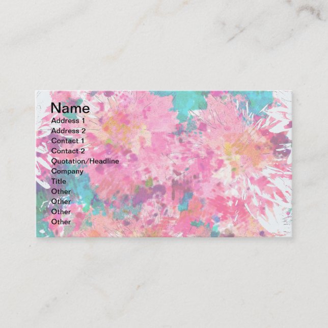 PINK MUMS Business Cards (Front)